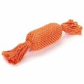 Straightcrate Ruff Rope Squeaker Tosser Dog Toy, Orange - One Size ST1616541